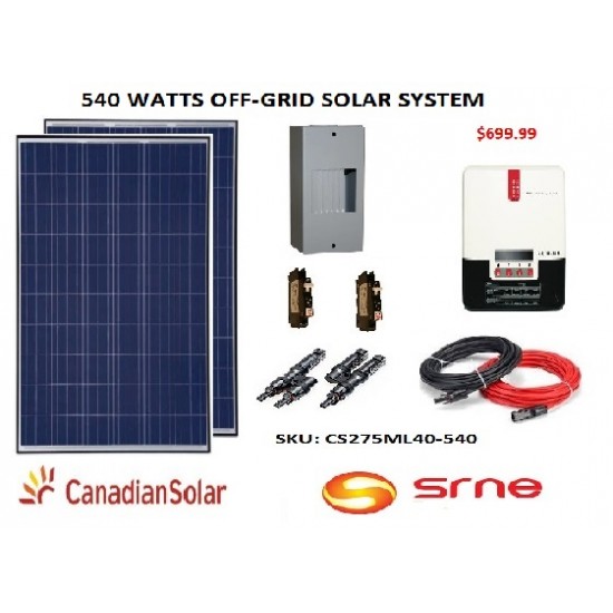 540 WATTS OFF GRID SOLAR SYSTEM